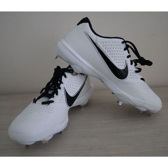 Nike CT0829 106 Men's Sz 12.5 White Alpha Huarache 3 Varsity Low Baseball Cleats - Picture 1 of 6
